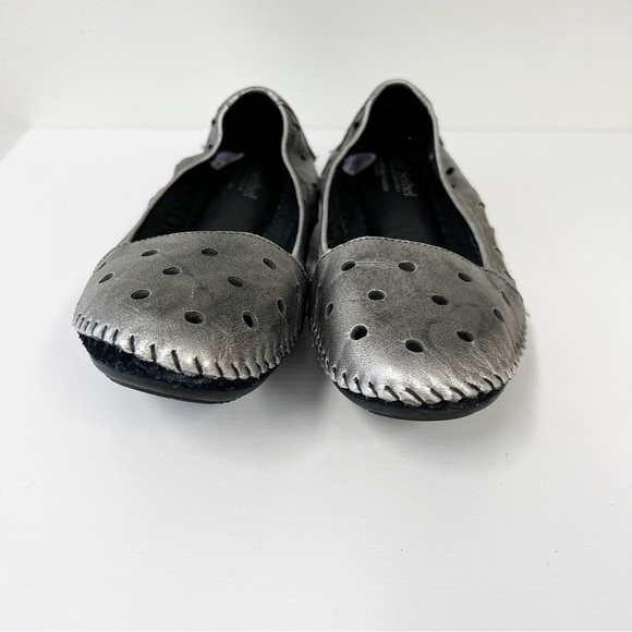 Josef Seibel Perforated Cut Out Double Air Comfort Flat Distressed Metallic 39 - Picture 3 of 7